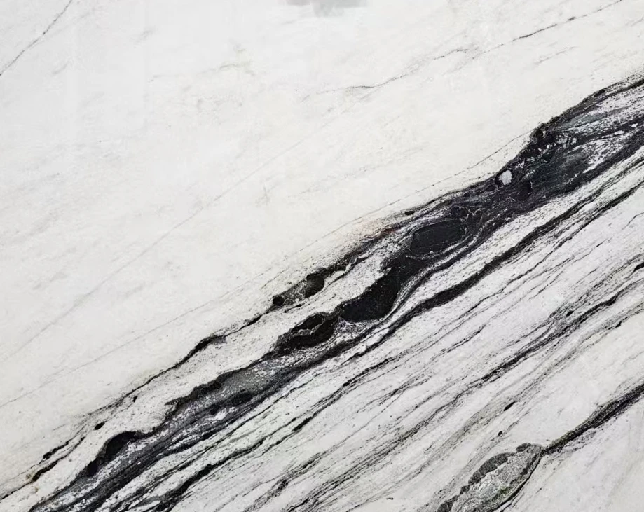 Black Stripe White Marble